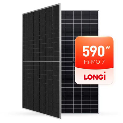 Longi 560W-590W Bifacial de doble vidrio monocristalino de media célula paneles solares para su