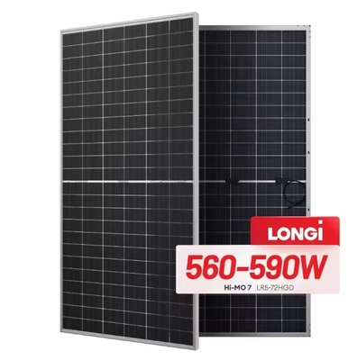 Panel solar Longi de media célula LR5-72HGD 560W 565W 570W 575W 580W 585W con doble cristal