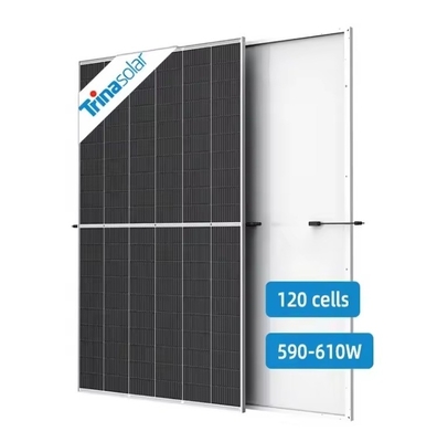 Panel solar monocristalino de media célula con caja de unión IP68 590W 595W 600W 605W 610W