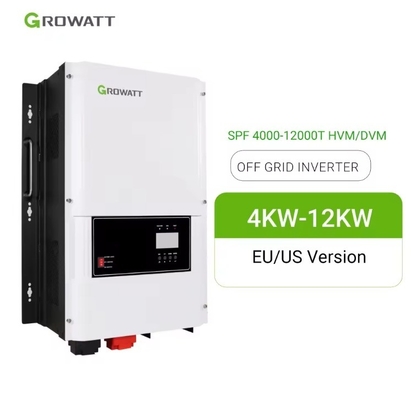 Tipo de salida única Growatt SPF 10KW 12KW Inversor HVM para batería de litio y plomo