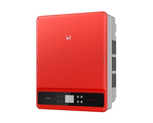 Inversor comercial de 50 kW 60 kW en rojo con corriente de salida máxima de 96 A y protección IP65