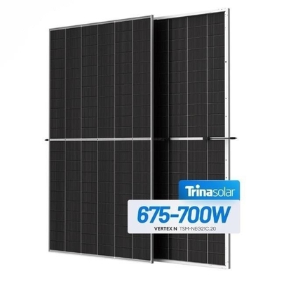 TSM-NEG21C. 20 Trina Bifacial Modulo monocristalino de vidrio doble 690W 132 medias celdas