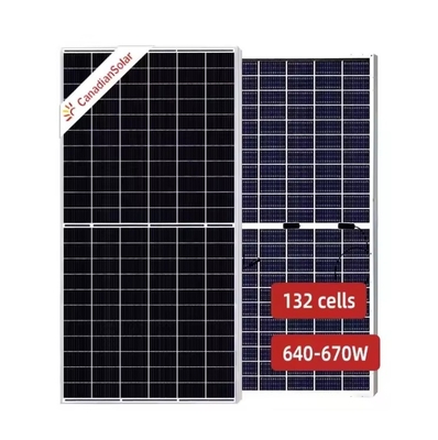 BiHiKu7 CS7N Mono PERC 640W-670W Panel fotovoltaico 210 mm Módulo solar de media corte con materiales