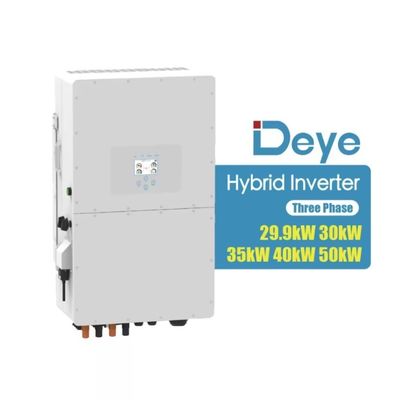Tensión de salida 380V/400V 50KW Inversor híbrido Deye de tres fases 3/4 MPPT para energía solar