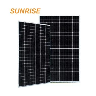 Panel solar bifacial Sunrise GLD-580BDG con tamaño de célula de 182 mmx182 mm y diseño de media célula