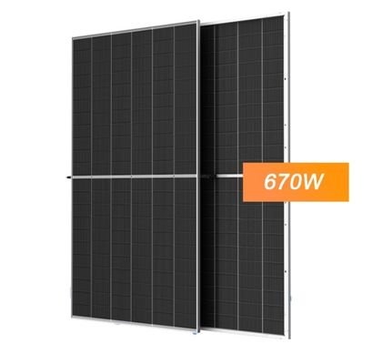 Panel solar bifacial de doble vidrio de 210 mm con un módulo fotovoltaico fotovoltaico de 695 W