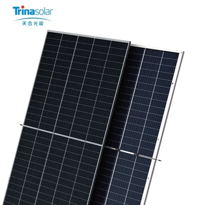 Panel solar de doble vidrio bifacial monocristalino con marco de aleación de aluminio anodizado
