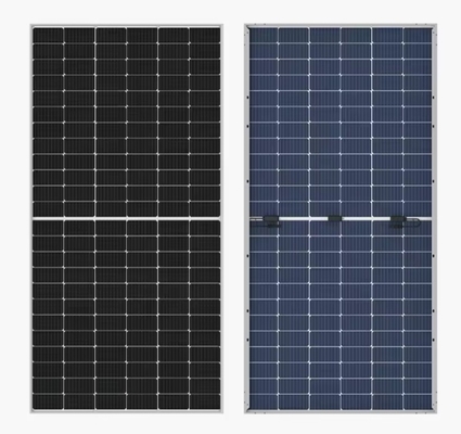 Panel solar monocristalino bifacial de doble vidrio de tipo N 580W-605W 182mm Celular de corte medio