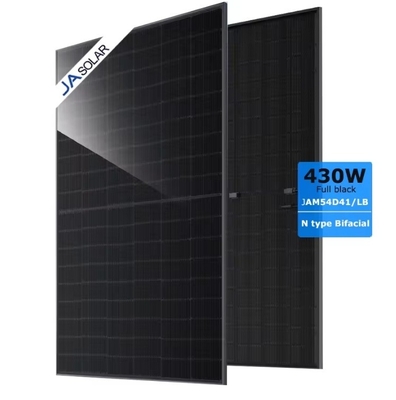 JA Panel solar JAM54D41 430W-455W PV Media célula módulo negro completo para el sistema de energía solar