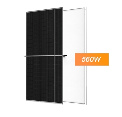Cuadro de aleación de aluminio anodizado Panel solar residencial de 550W Célula monofacial de 182 mm