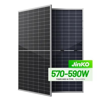 Cuadro de aleación de aluminio anodizado 570W-590W Paneles solares Jinko para sistema de energía solar