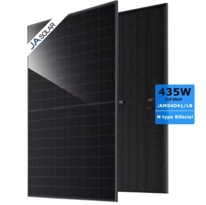 Modulos fotovoltaicos bifaciales de doble vidrio de color negro completo tipo N JAM54D41 JA Panel solar